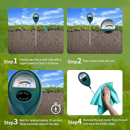 2 Pcs Green Soil Moisture Meter, Plant Water Meter, Moisture Meter for Plants, Soil MoistureTester, Soil Water Gauge for Plants, Plant Moisture Monitor No Battery Needed (Green+Green) - Image 6
