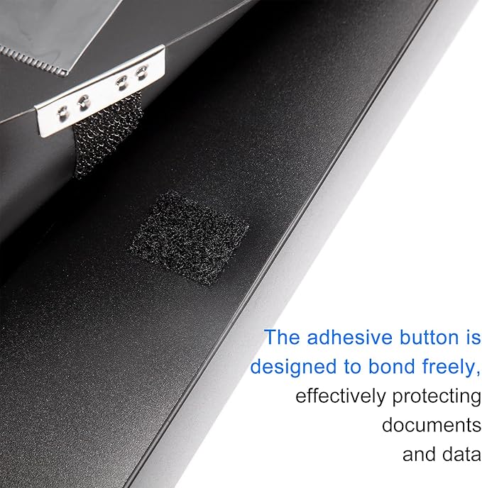 A4 Storage File Boxes Archives Cases, Foldable Plastic File Folder, Thickened to 5.8cm,Large Capacity,Black(Pack of 4) - Image 3