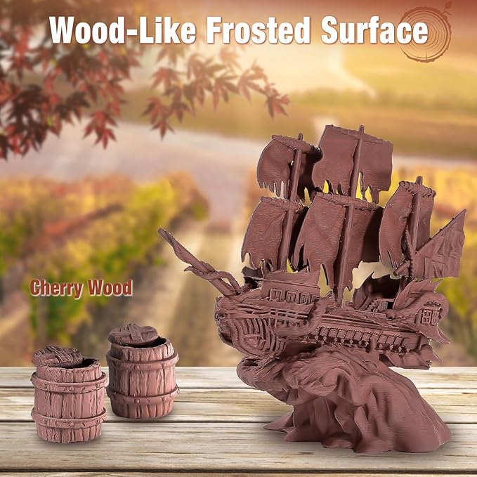 OVV3D Wood PLA Filament 1.75mm, Cherrywood Filament 3D Printer Filament, Add More Than 30% Real Wood Fiber, Matte Frosted 3D Filament, 1.75 PLA 3D Printing Filament - Image 5