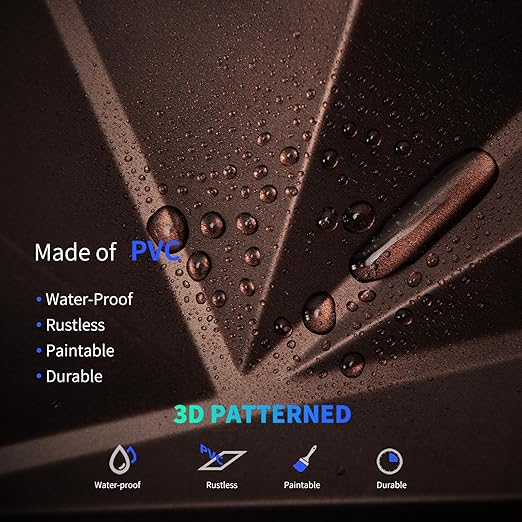 Art3dwallpanels Antique Copper 33 Pack 3D Wall Panels for Interior Decor, PVC Textured Wall Panels 12''x12'' Cover 32.Sq.Ft.Antique Copper - Image 3