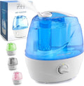 Zulay Cool Mist Humidifiers (2.2L Water Tank) - Quiet Ultrasonic Humidifiers For Bedroom with Auto-Shutoff Feature - Air Humidifier For Plants, Babies Nursery and Kids Room (Blue) by Zulay+Home