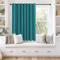 NICETOWN Blackout Curtains 63 inches Long for Living Room Bedroom, Grommet Thermal Insulated Room Divider Drape Window Treatment for Sliding Patio Door, W100 x L63, 1 Panel, Peacock Teal by NICETOWN