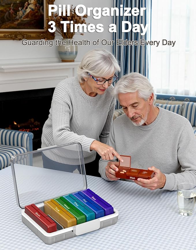 CTIME 3-Tier Medicine Organizer with Pill Case - Portable Pill Case & Empty First Aid Kit for Home, Travel, RV, School, Dorm, Ideal Elderly, Father Gift - Image 3