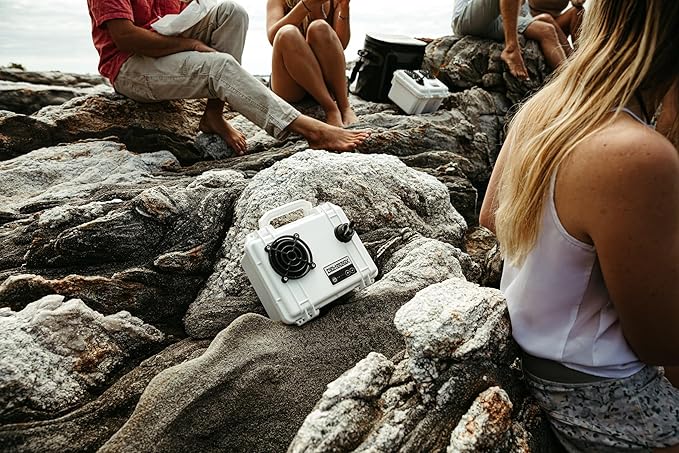 DemerBox: Waterproof, Portable, and Rugged Outdoor Bluetooth Speakers. Loud Sound, 40+ hr Battery Life, Dry Box + USB Charging, Multi-Pairing Party Mode. Built to Last + Fully Serviceable (Orange DB1) - Image 7