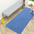 OLANLY Dog Door Mat for Muddy Paws 59x24, Absorbs Moisture and Dirt, Absorbent Non-Slip Washable Doormat, Quick Dry Chenille Mud Mat, Entry Indoor Entryway Carpet for Inside Floor, Cornflower Blue by OLANLY