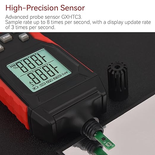 HFS(R) Temperature & Humidity Meter Detector Digital Hygrometer Handheld Industrial Home Indoor - Ambient, Relative Humidity, LCD Backlight, Min/Max Hold - Image 5