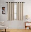 MYSKY HOME Beige Bedroom Curtains, 63 Inch Long Blackout Living Room Dark Grommet Window Curtains for Privacy Protection, Room Darkening Single Panel, 52 x 63 Inch by MYSKYHOME