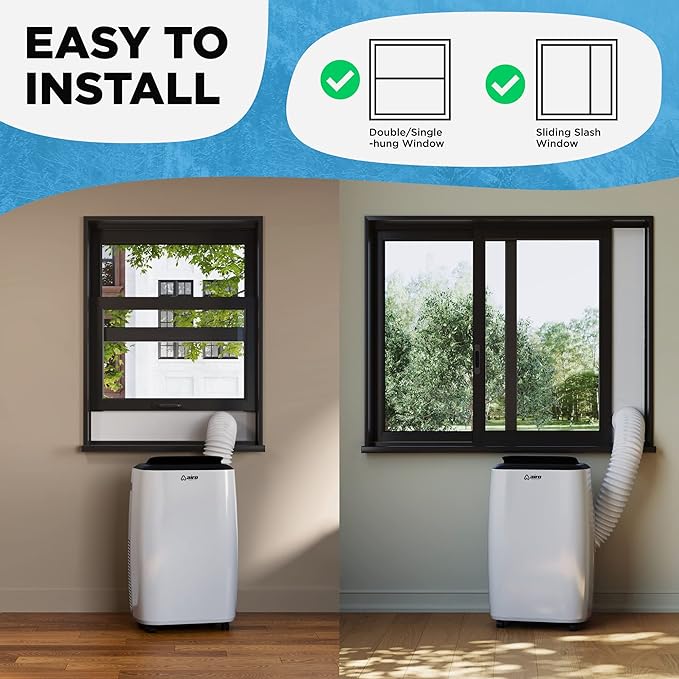 Portable Air Conditioners 8,000 BTU AIRO COMFORT, AC Unit Floor Standing with Remote Control & DYI Installation Kit - Image 5
