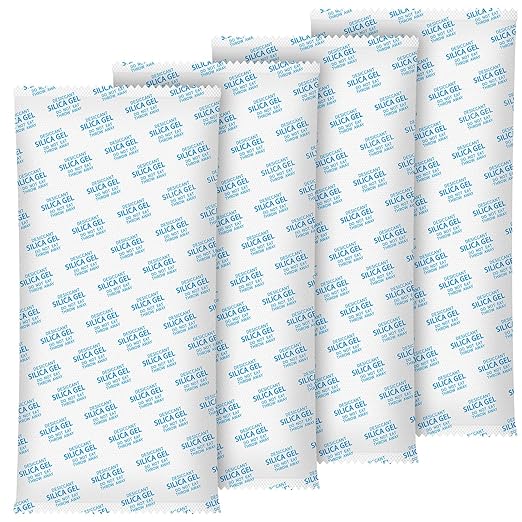 Large Desiccant Packs, 1000 Gram 4 Packs Container Desiccant, Silica Gel Car Dehumidifier by Reusable, Large Moisture Absorbers for Electric Tool, Basement, 3D Filaments and Safes by ABSORBKING