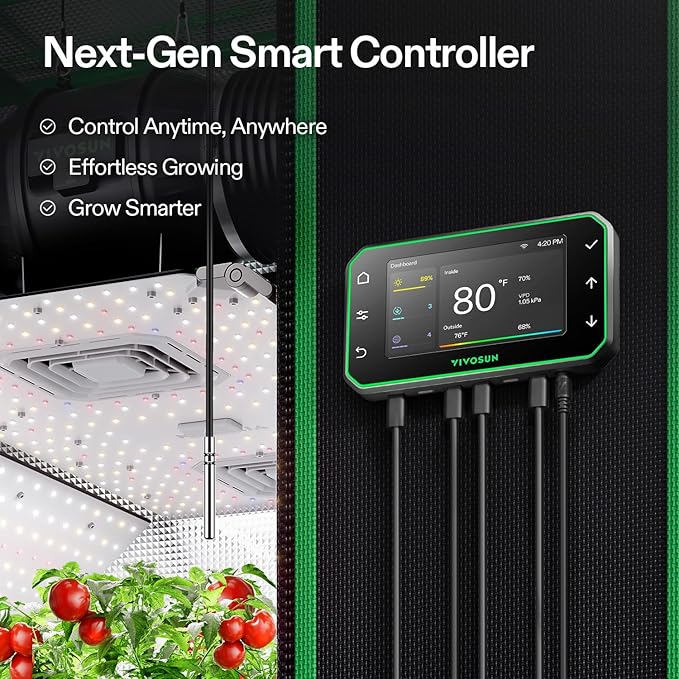 VIVOSUN GrowHub Controller E42A+ for Grow Tent, Smart Environmental WiFi-Controller with Temperature, Humidity, VPD, Timer, Cycle, Schedule Controls, Cooling Ventilation Lighting Programming - Image 8