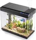 Fish Tank, 2.4 Gallon Fish Aquarium, Fish Tank Starter kit with Smart Humidifier, Temperature Display, 7-Color Lighting, 3 in 1 Quiet Pump with Filteration & Oxygenation & Circulation by VEHIPA