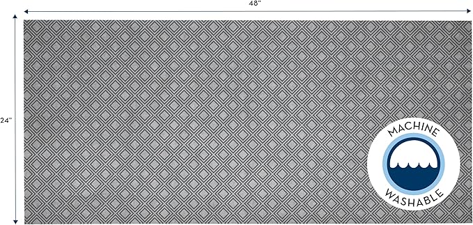 S&T INC. Under Sink Mat, Shelf Liner for Kitchen Cabinet Non-Adhesive, Water-Resistant Drawer or Cabinet Liner, 24 Inches x 48 Inches, Geo, 1 Pack - Image 7