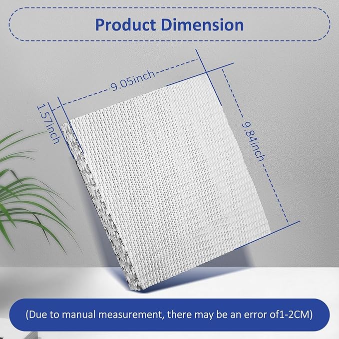 HASMX 9-1/2" x 10" x 1-1/2" Humidifier Water Pad Replacement Water Panel for Honeywell HE225A, HE225, HE225B Humidifier Wicking Filter Aluminum (1-Pack) - Image 5
