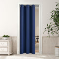 MYSKY HOME Blackout Door Curtains for Bedroom Closet Curtains Doorway Thermal Insulated Grommet Room Darkening Window Curtain Drape for Living Room, 1 Curtain Panel, 34 x 80 Inch, Navy Blue by MYSKYHOME