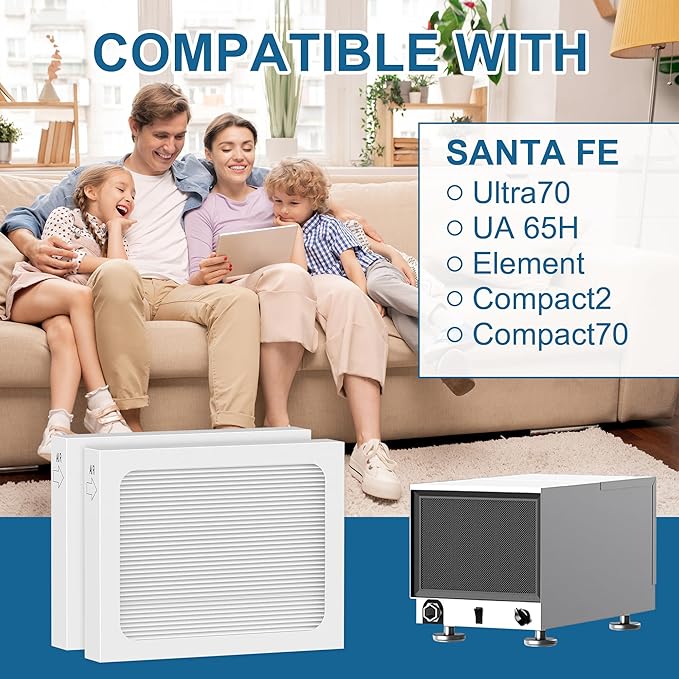 9 x 11 x 1 Air Filter for Santa Fe Compact70 Dehumidifier Ultra70 Element Compact2 UA 65H, 2 Pack - Image 4