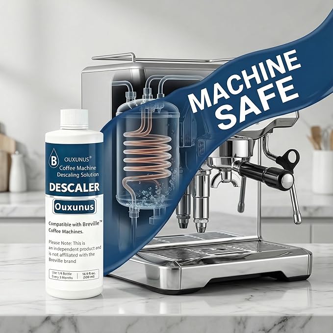 Descaling Solution Compatible with Breville Coffee Machines, 16.9 fl oz Concentrated Liquid with Citric Acid, Eco-Friendly 4 Use Bottle (1) - Image 3