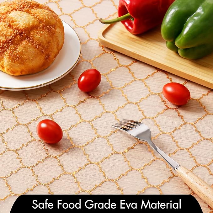 Cooyes Shelf and Drawer Liners for Kitchen Cabinets, Non Adhesive Cabinet Liner, EVA Waterproof Durable Non-Slip Drawer Mats for Shelves, Fridge, Storage, Kitchen Cupboards – Modern Pattern - Image 7