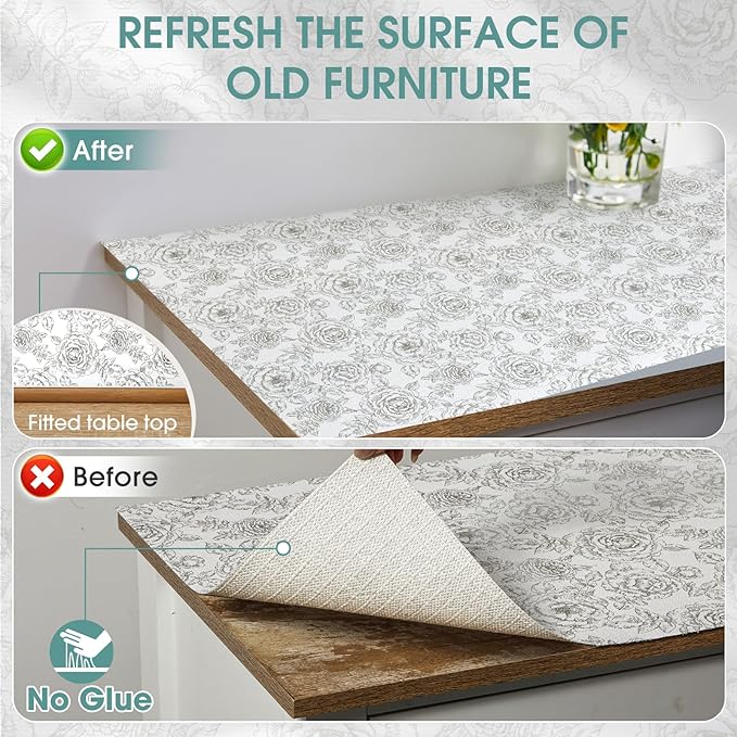 Drawer and Shelf Liner, Non-Slip Kitchen Cabinet Liners Non-Adhesive Thick Strong Grip Waterproof Washable Mats Protect Dresser Shelves Cupboard Bathroom Cabinets, Rose, 18 in X 10 FT - Image 8