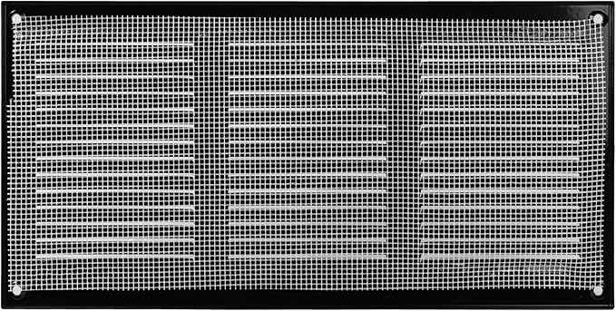 Vent Systems 12'' x 6'' Inch (Overall Dimensions) Black Metal Vent Duct Cover - Louvered Rectangular Return Grill with Built in Mesh Screen - HVAC Ventilation Grille for Home Improvement - Image 6