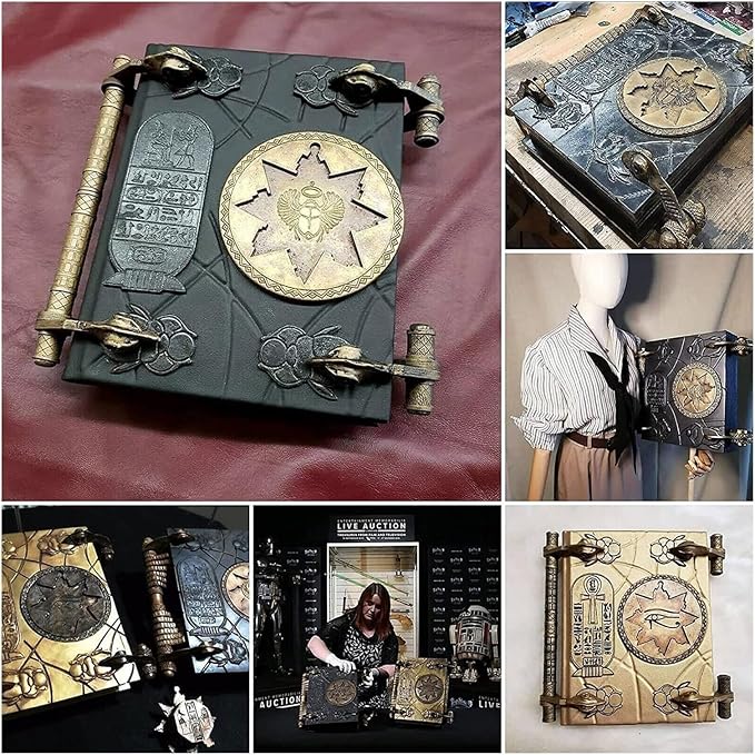 Book of the Dead Decorative Box - Egyptian Mummy Prop Replica with Hidden Storage Compartment, Resin Crafted Collectible (7.87x5.9x1.57 inches) - Image 6