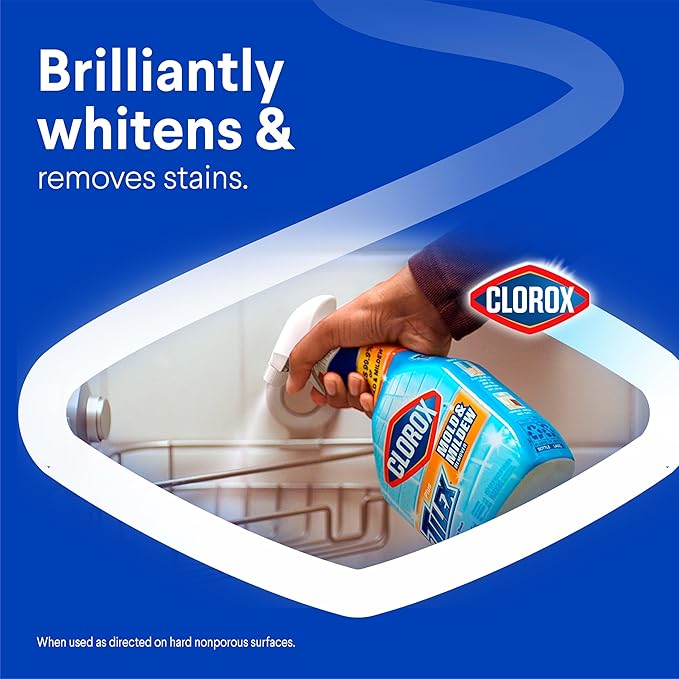 Clorox Plus Tilex Mold and Mildew Remover with Bleach, Spray Bottle, 32 Fluid Ounces, Unscented, Pack of 3 - Image 3