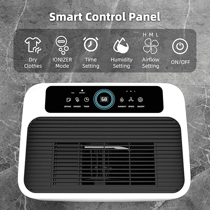 AIRPLUS 5000 Sq.Ft 76 Pint Dehumidifier for Basements,1.3gallon Water Tank,Smart Dehumidifiers for Home,Dehumidifier with Drain Hose for garage,basement,bathroom - Image 4