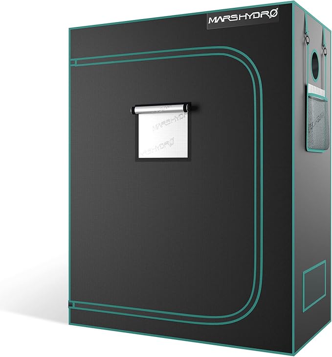 MARS HYDRO 4x2x5 Advanced Grow Tent, 48"x24"x60" High Reflective Mylar 1680D for Hydroponics Indoor Plant Growing, with Observation Window,Floor Tray and Smooth Zipper for TSL2000/SP3000 by MARSHYDRO