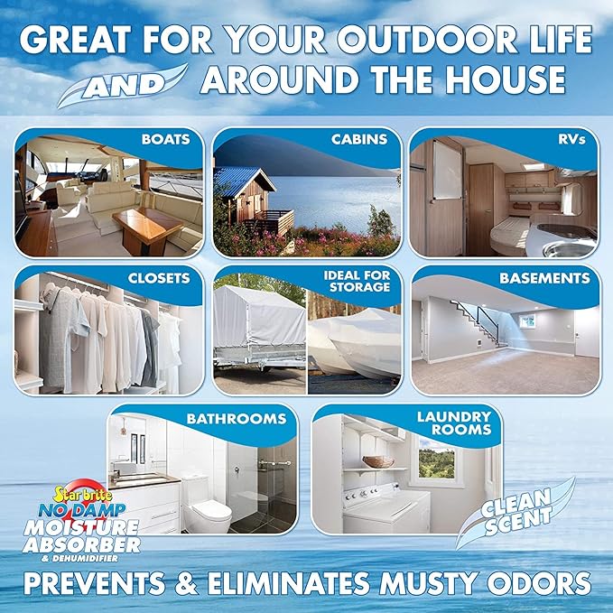STAR BRITE No Damp Moisture Absorber & Dehumidifier 48 Ounce Refill - Simple, Portable, Humidity Control for Boats, RVs, Closets & More - Prevent Musty Odor & Moisture Damage (085450) - Image 3