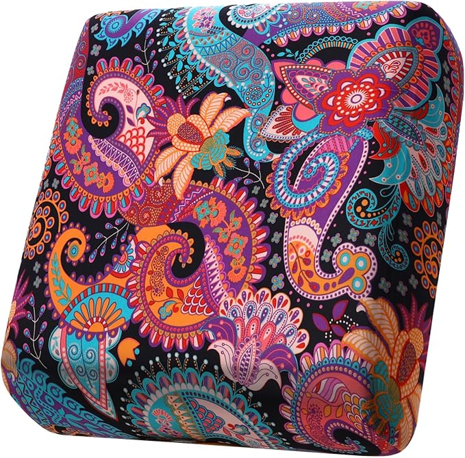 Fuloon Sofa Cushion Covers, Stretch Printed Seat Cushion Cover Couch Seat Slipcovers Washable Furniture Protector for Armchair Loveseat Sofa (Floral Deep-Purple, 2 PCS) by Fuloon