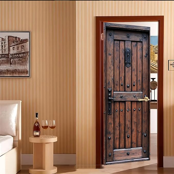3D Door Stickers, Peel and Stick Vinyl Wallpaper, Self-Adhesive Mural for Home Decor 30.3" W x 78.7" H - Image 7