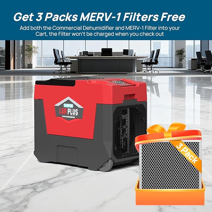 ARGENDON XStorm MERV-1 Filter Replacement Set for Max, Plus & Pro Commercial Dehumidifiers (3 Pack) - Image 9