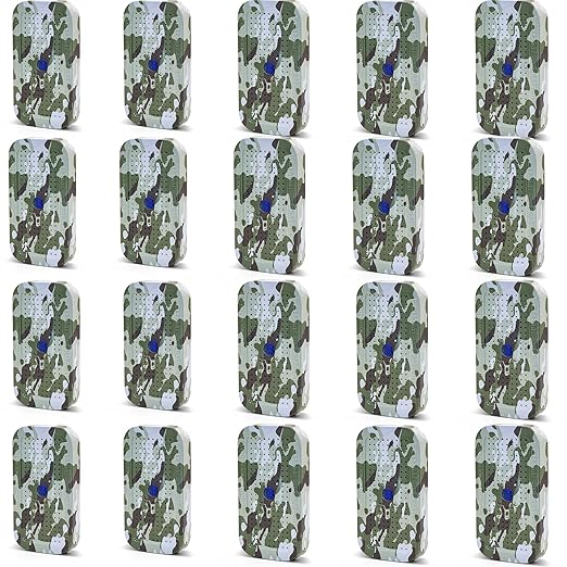20Pcs 40g Rechargeable Gun Safe Dehumidifier, Blue to Pink Color Indicating Silica Gel Desiccant Canister - Camouflage, Desiccant Moisture Absorbs for Storage by Wisesorb