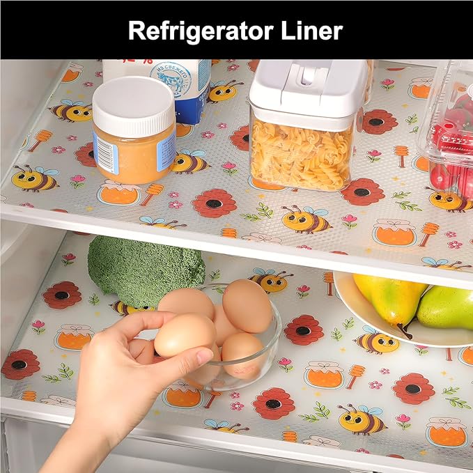 Cooyes Shelf Liner – Non-Slip Cabinet & Drawer Liner for Kitchen – Non-Adhesive Waterproof Shelf Paper with Modern Pattern – Durable EVA Cabinet Mat – Easy to Cut (Buff,17.5" W x 360" L) - Image 8