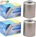 750 Grams Gun Safe Dehumidifier, 2 Pack Reusable Canister Desiccant Dehumidifier, Rechargeable 1.65 Lbs Indicating Silica Gel Orange to Green by Wisesorb