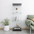 Yoluckea 3 Shelves Glass Display Cabinet with Door,Floor Standing Clear Glass Curio Cabinet Collection Display Case for Living Room Bedroom 49.41”x15.16”x13.58” Black (Quick Assembly) by Yoluckea