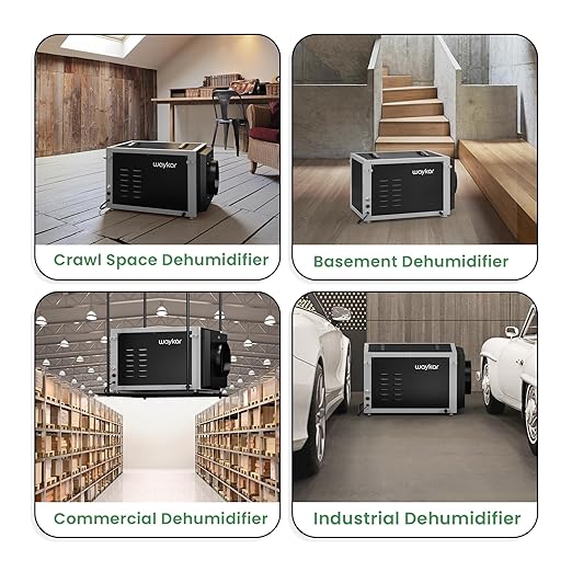 Waykar 158 Pints Crawl Space Dehumidifier with Remote Control up to 6,500 sq. ft., Dual Duct HVAC Commercial Whole-House Dehumidifier for Basement, Industry Water Damage Unit - 5-Year Quality Coverage - Image 7