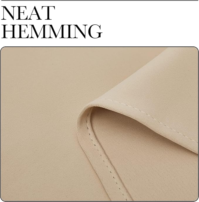 NICETOWN Room Darkening Blind Shade for Kids Bedroom, Biscotti Beige, Single Panel, 42 x 54 inch, Triple Weave Home Decoration Light Blocking Solid Ring Top Curtain/Drape for Small Window - Image 7
