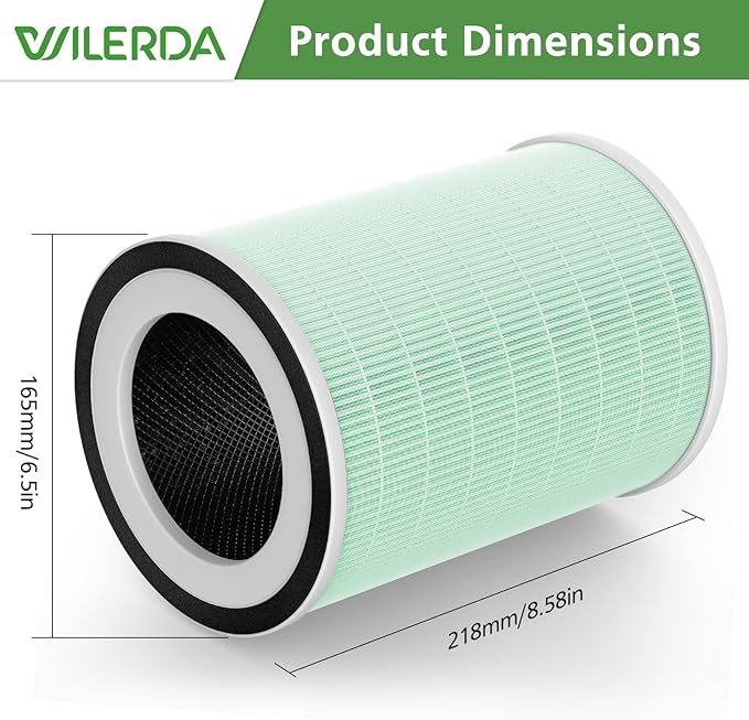 2 Pack HEPA KILO Pet Filter, Compatible with Afloia KILO, KILOPLUS, KILOPRO, MIRO,MIRO PRO and MORENTO MR-Kilo, Kalo Air Pur ifier, 360° 4-Stage Filtration, Green - Image 5