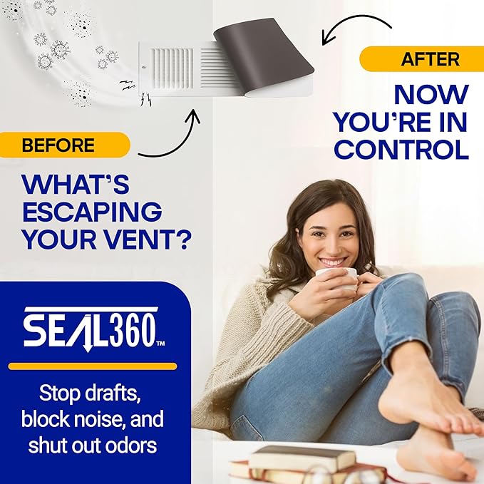 SEAL360 Magnetic Vent Covers (3-Pack), Pockets for Complete Seal, 6.25" X 11.75" (White) for Floor, Wall, or Ceiling Vents and Air Registers, for RV, Home HVAC and AC Vents, Vent Not Included - Image 4