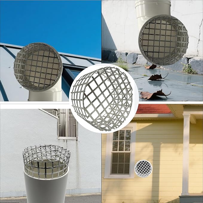 PVC Termination Mesh Vent Cover Cap, 304 Stainless Steel for 4.24" to 4.34" ID PVC Pipes – Furnace, Roof Vent, Exhaust Pipe Protector – Rustproof, Debris & Bird Guard – Conical Design for Max Airflow - Image 7