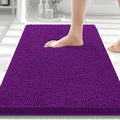 Smiry Luxury Chenille Bathroom Rugs 30x20, Extra Soft and Absorbent Shaggy Bath Mat, Machine Washable, Non-Slip Plush Carpet Runner for Tub, Shower, and Floor, Home Decor Accessories, Violet by Smiry