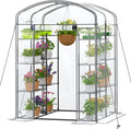 Abimars Walk-in Greenhouse with Height-Adjustable Shelves, Heavy Duty Green House for Outdoors/Indoors, Heavy-Duty Steel Frame & Thickened PVC Cover, 82"x57"x55.5", Black by Abimars