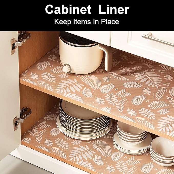 Cooyes Shelf and Drawer Liners for Kitchen Cabinets, Non Adhesive Cabinet Liner, EVA Waterproof Durable Non-Slip Drawer Mats for Shelves, Refrigerator, Storage, Desks（11.8" W x 360" L） - Image 3