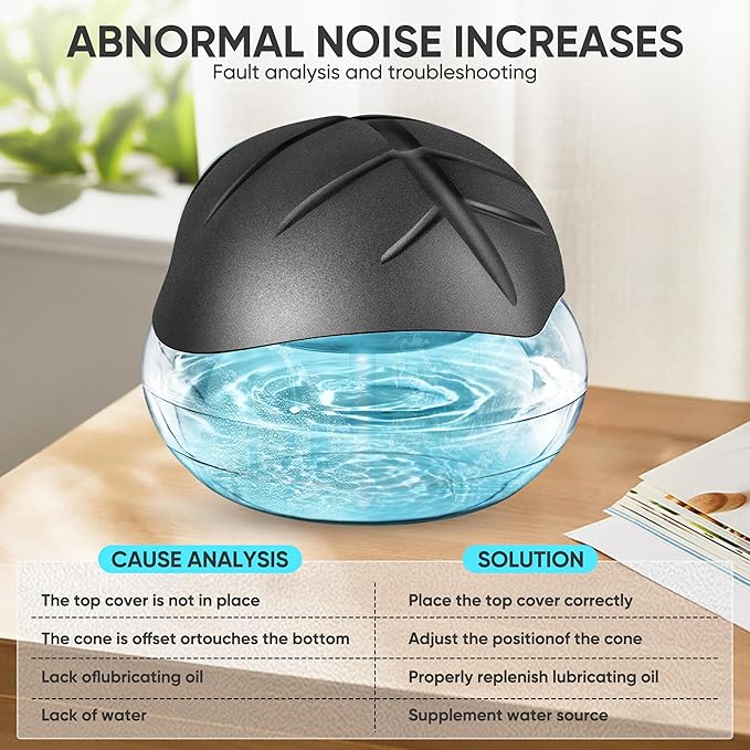 Water Based Air Purifier for Home with Essential Oil Diffuser and Humidifier Function, Rainbow Air Washer with LED Night Light, Freshener for Smoke and Pet Odors, Includes 6x10ml Essential Oils - Image 8