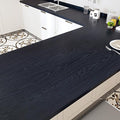 WESTICK Wood Contact Paper for Countertops Desk Navy Peel and Stick Wood Wallpaper Self Adhesive Contact Paper Wooden Vinyl Wrap for Table Cabinets Walls Camper Dark Wooden Wallpaper 15.8" x 78" by WESTICK