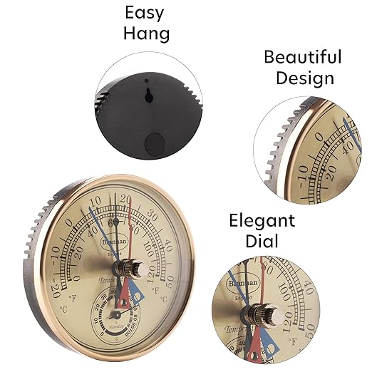 Brannan Max Min Thermometer and Hygrometer - Ideal Greenhouse Thermometer and Humidity Meter to Monitor Maximum and Minimum Temperatures and Humidity Easily Wall Mounted - Image 5