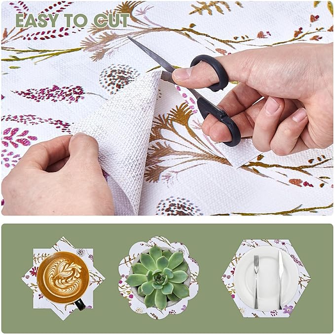Drawer and Shelf Liner for Kitchen Cabinets 12INx20FT, Non Adhesive, Non Slip Floral Cabinet Shelf Drawer Liner Shelf Paper for Kitchen, Waterproof Cupboard Liners (Colorful Floral) - Image 5