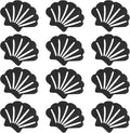 PATIKIL 12 Pcs Non Slip Bathtub Stickers, Anti Slip Shower Stickers Bathroom Shower Floor Decals Sea Shell Shape Cute Treads Tubs, Black by PATIKIL