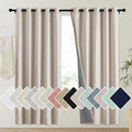 NICETOWN Oatmeal Vintage Open Linen Weave Flax Thermal Curtains, 100% Blackout Curtains 72" Long for Dining Room, Soundproof Window Treatment Drapes for Laundry Room, 62" Wide Per Panel, Set of 2 by NICETOWN