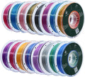 PLA 3D Printer Filament Bundle, Silk PLA Filament Dimensional Accuracy +/- 0.02 mm, 16 x 1 kg Spool(48lbs), 1.75 mm,Multiple tri-Colors. by ABCWavePrint